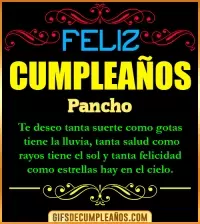 Frases de Cumpleaños Pancho